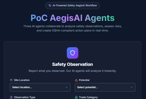 PoC AegisAI Agents - Agente AI de seguridad OSHA